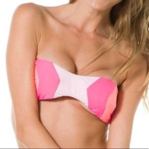 LOLLI pink chevron bandeau top